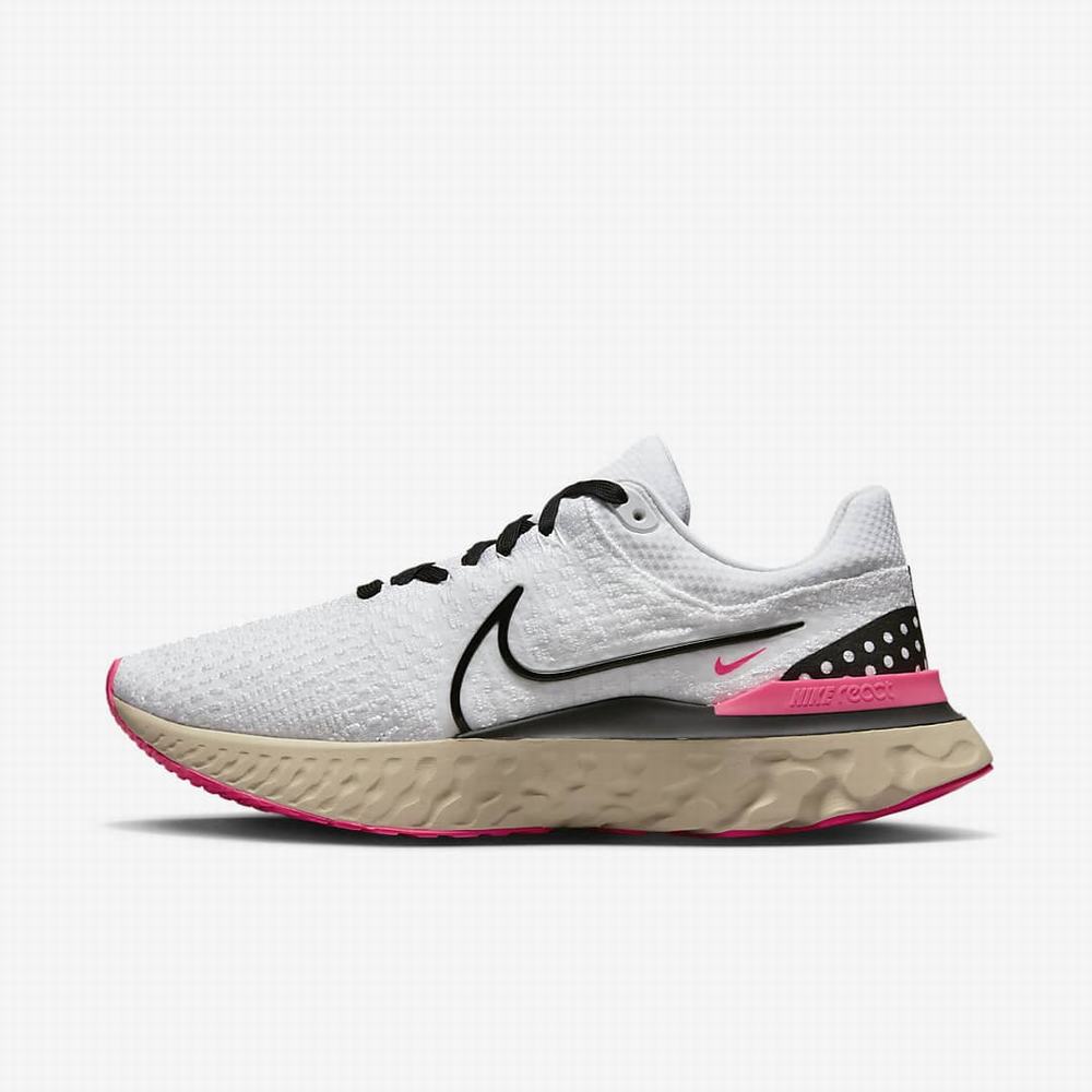 Bezecke Topanky Nike React Infinity Run Flyknit 3 Panske Biele Ruzove Čierne | SK056839