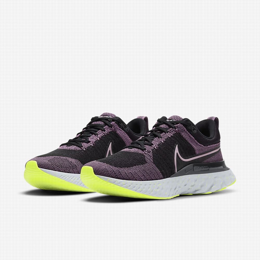 Bezecke Topanky Nike React Infinity Run Flyknit 2 Damske Nachový Čierne Ruzove | SK081467