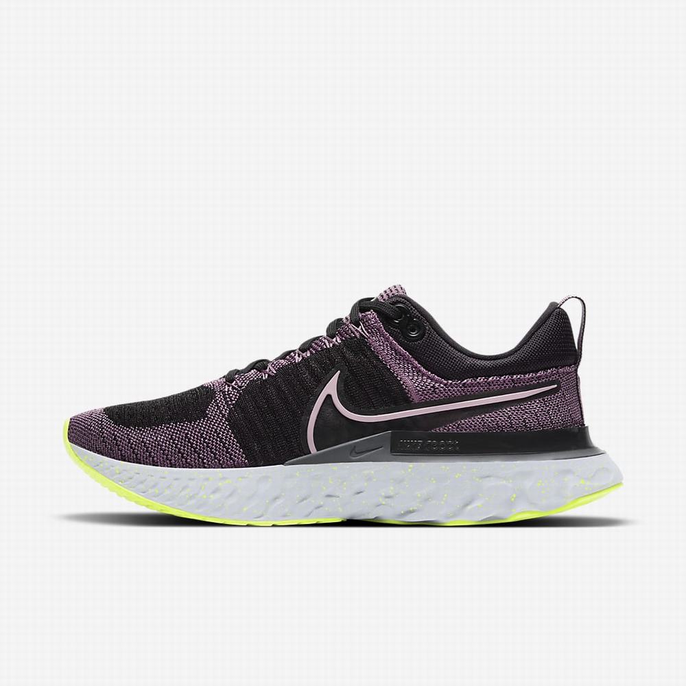 Bezecke Topanky Nike React Infinity Run Flyknit 2 Damske Nachový Čierne Ruzove | SK081467