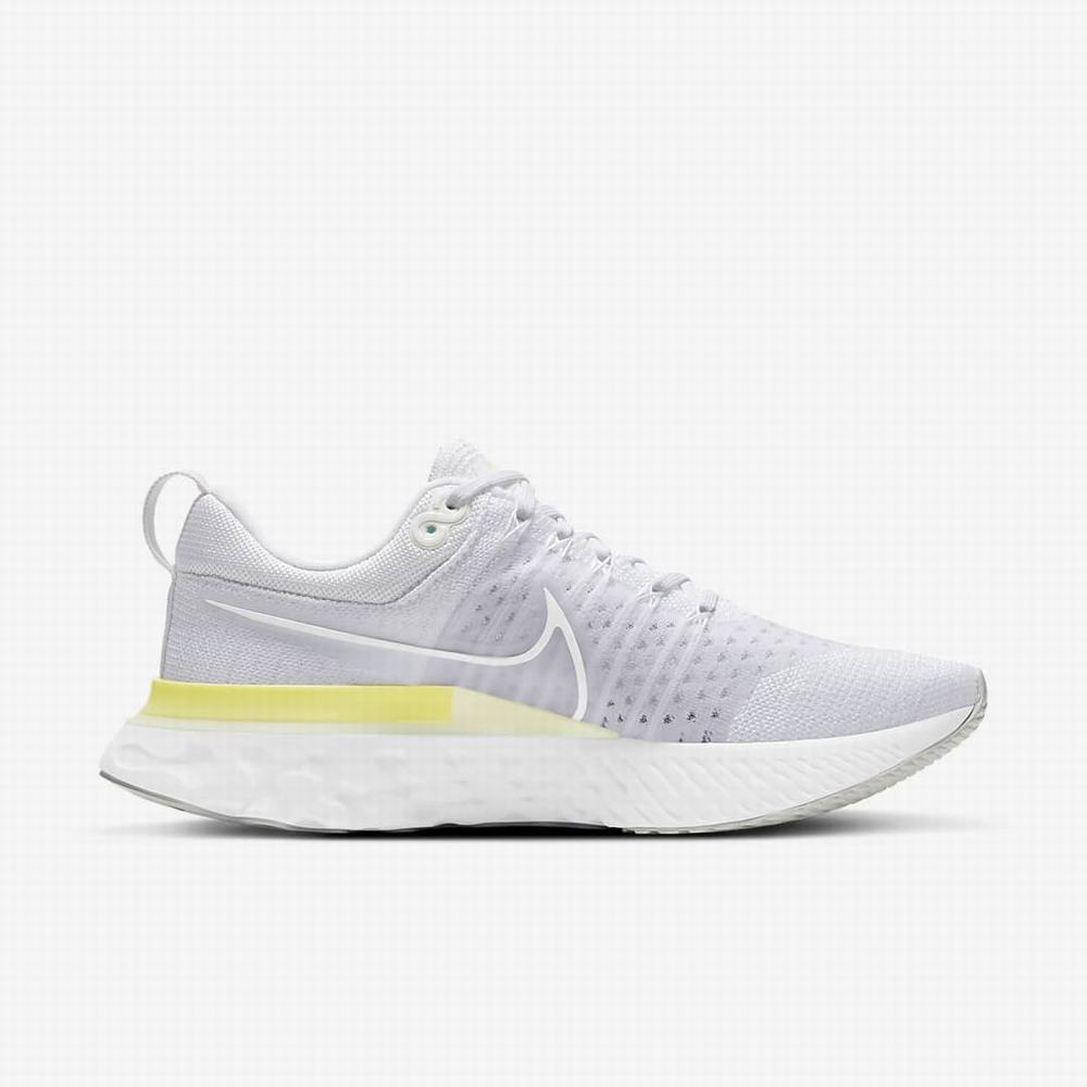 Bezecke Topanky Nike React Infinity Run Flyknit 2 Damske Platina Zelene Metal Strieborne Biele | SK385074