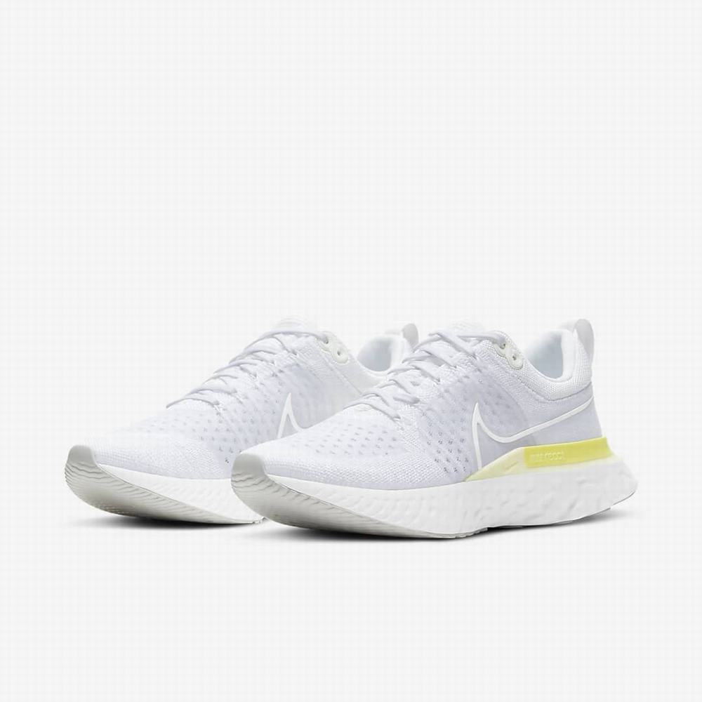 Bezecke Topanky Nike React Infinity Run Flyknit 2 Damske Platina Zelene Metal Strieborne Biele | SK385074