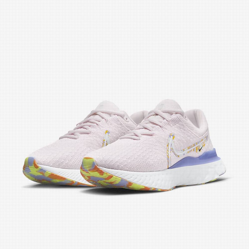 Bezecke Topanky Nike React Infinity Run Flyknit 3 Premium Damske Svetlo Ruzove Zlate Biele | SK398621