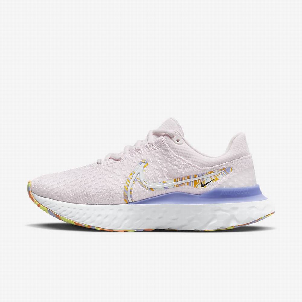 Bezecke Topanky Nike React Infinity Run Flyknit 3 Premium Damske Svetlo Ruzove Zlate Biele | SK398621