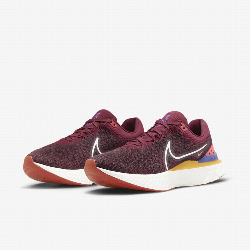 Bezecke Topanky Nike React Infinity Run Flyknit 3 Panske Tmavo Zlate Svetlo Červené Biele | SK509186