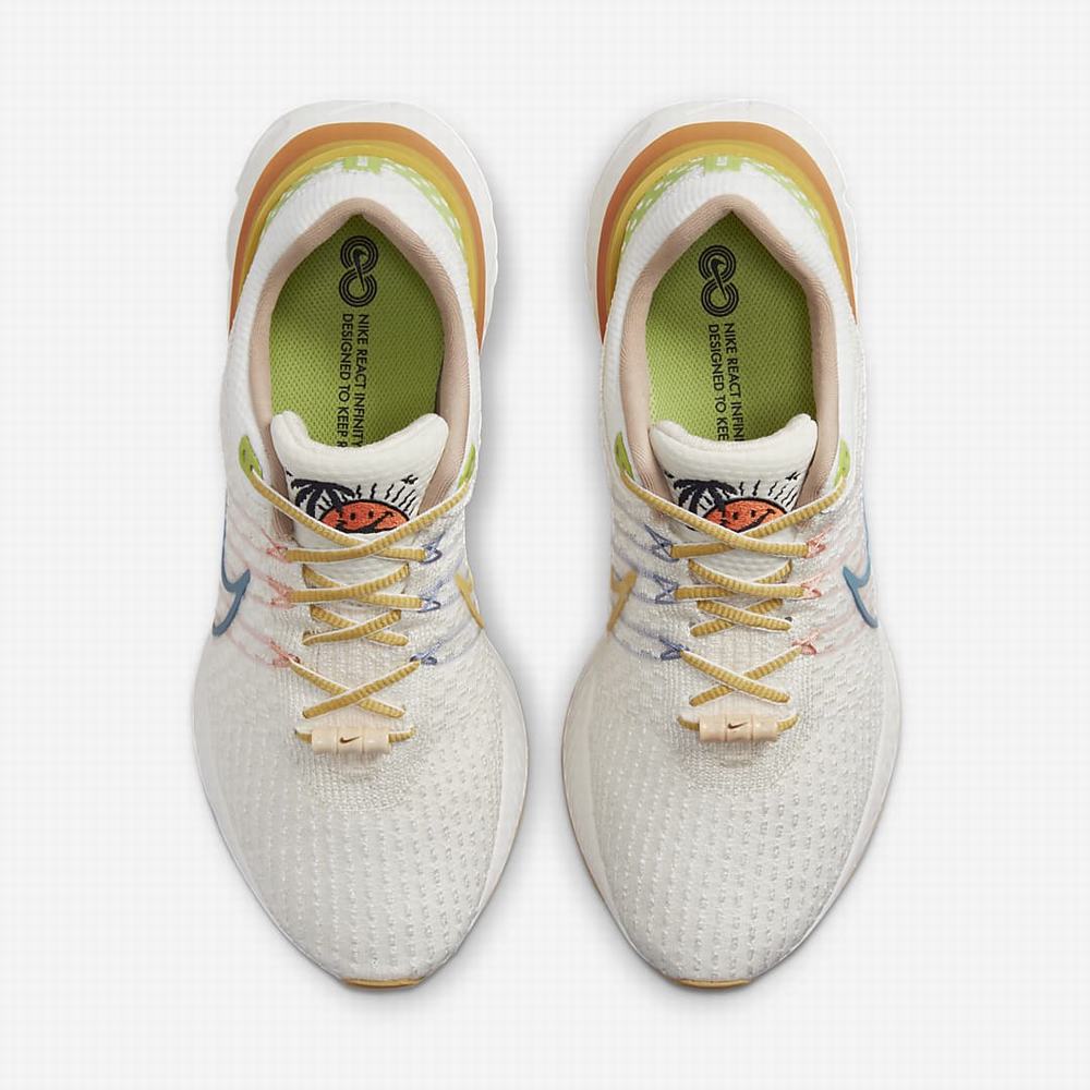 Bezecke Topanky Nike React Infinity Run Flyknit 3 Panske Béžové Modre | SK571023