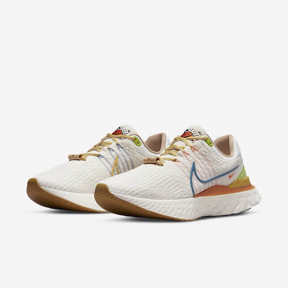 Bezecke Topanky Nike React Infinity Run Flyknit 3 Panske Béžové Modre | SK571023