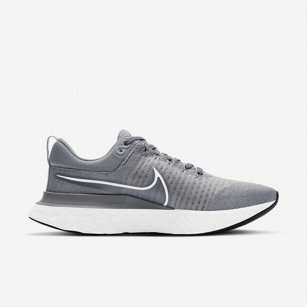 Bezecke Topanky Nike React Infinity Run Flyknit 2 Panske Siva Siva Čierne Biele | SK670298