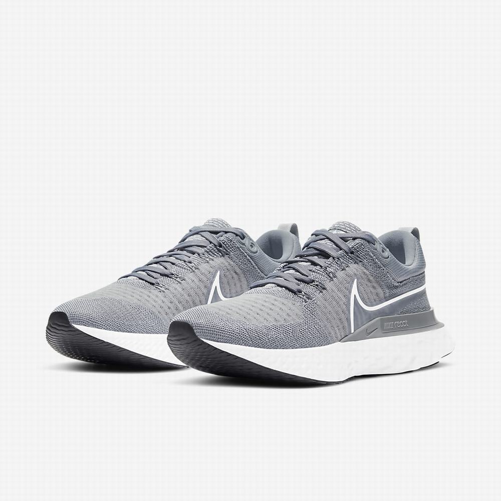 Bezecke Topanky Nike React Infinity Run Flyknit 2 Panske Siva Siva Čierne Biele | SK670298