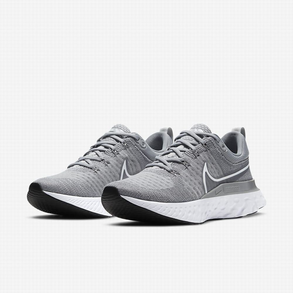 Bezecke Topanky Nike React Infinity Run Flyknit 2 Damske Siva Siva Čierne Biele | SK735026