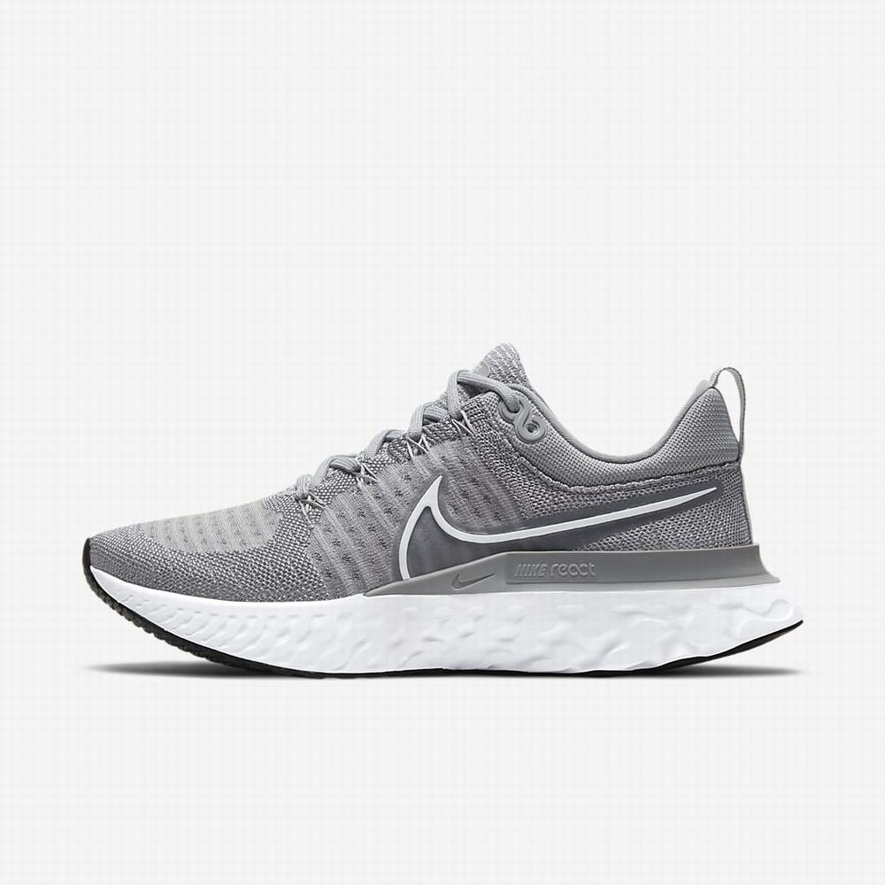 Bezecke Topanky Nike React Infinity Run Flyknit 2 Damske Siva Siva Čierne Biele | SK735026