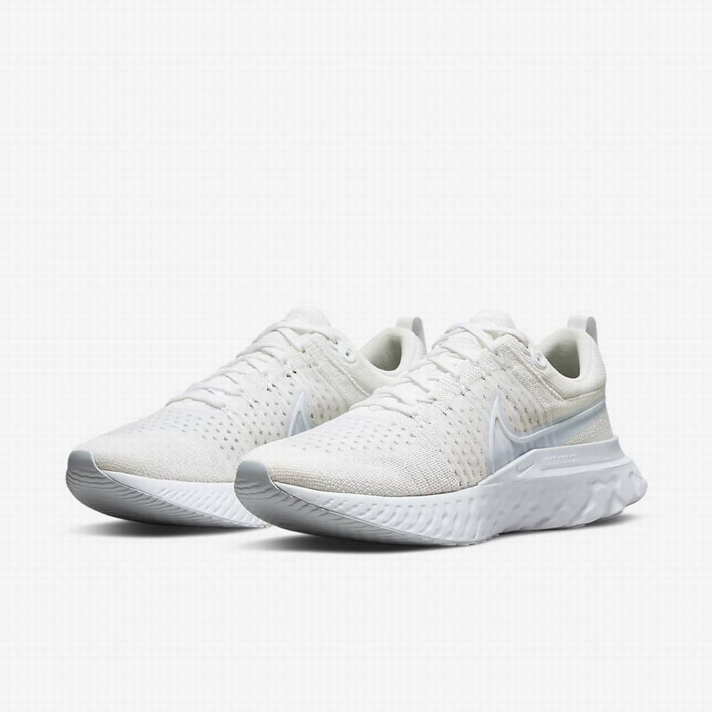 Bezecke Topanky Nike React Infinity Run Flyknit 2 Panske Biele Platina Biele | SK749305