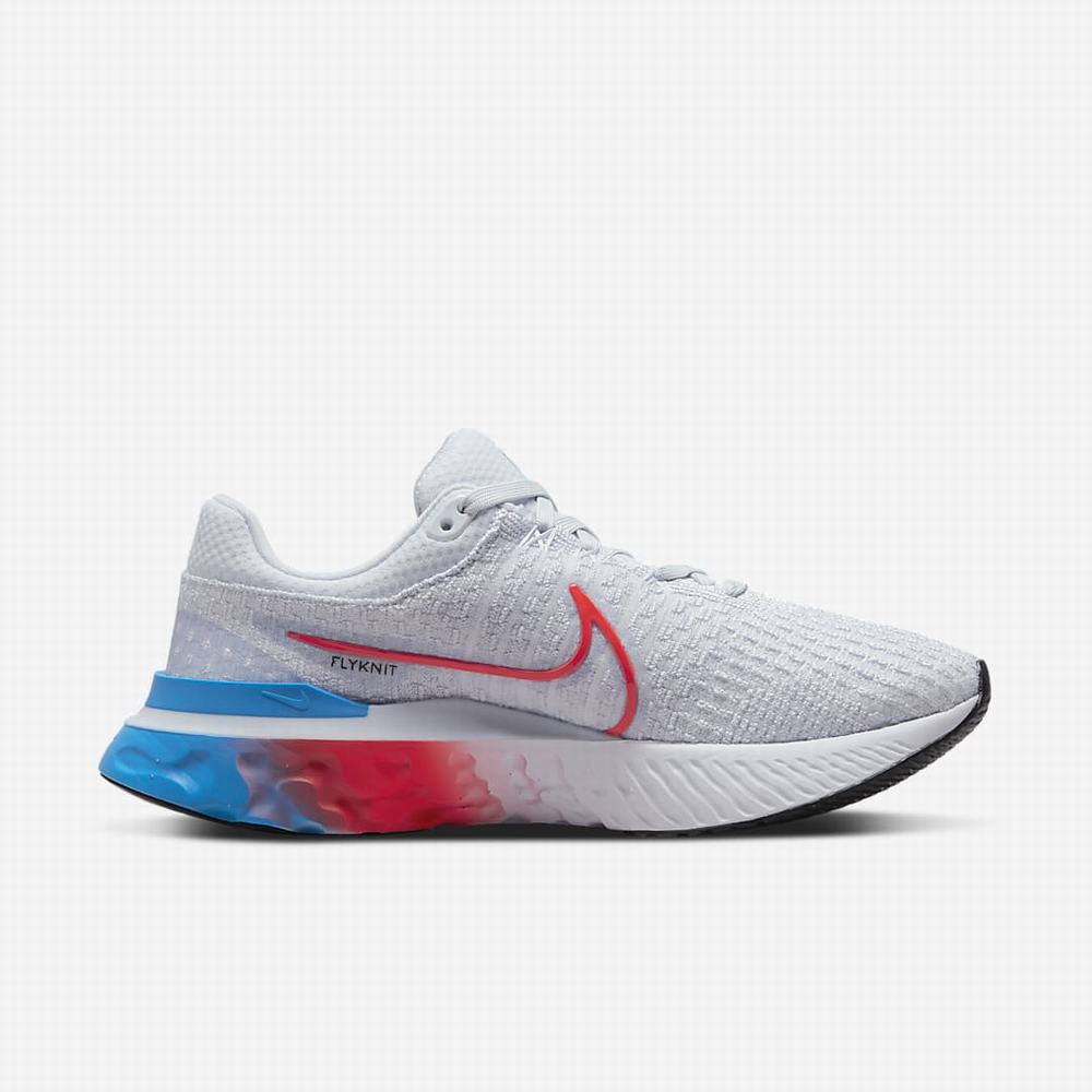 Bezecke Topanky Nike React Infinity Run Flyknit 3 Damske Siva Čierne Modre Svetlo Červené | SK796250