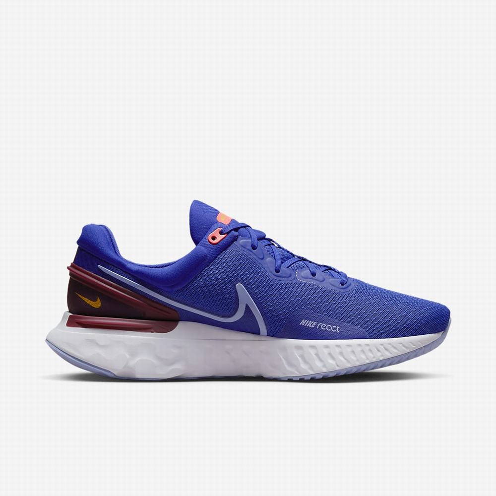 Bezecke Topanky Nike React Miler 3 Panske Námornícka Modrá Svetlo Červené | SK124057