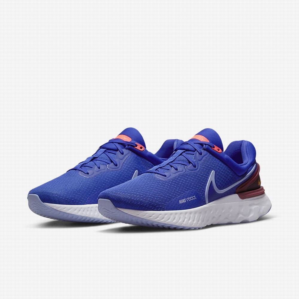 Bezecke Topanky Nike React Miler 3 Panske Námornícka Modrá Svetlo Červené | SK124057