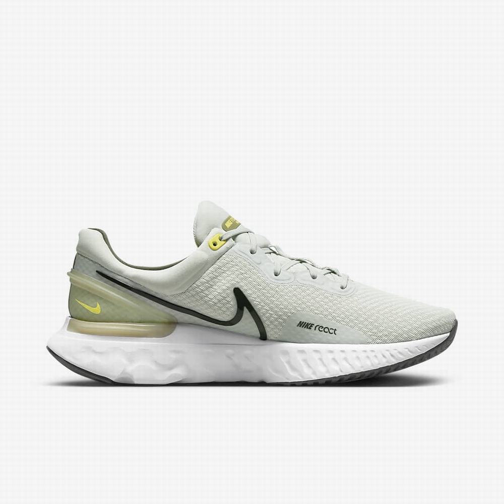 Bezecke Topanky Nike React Miler 3 Panske Svetlo Strieborne Žlté | SK651480