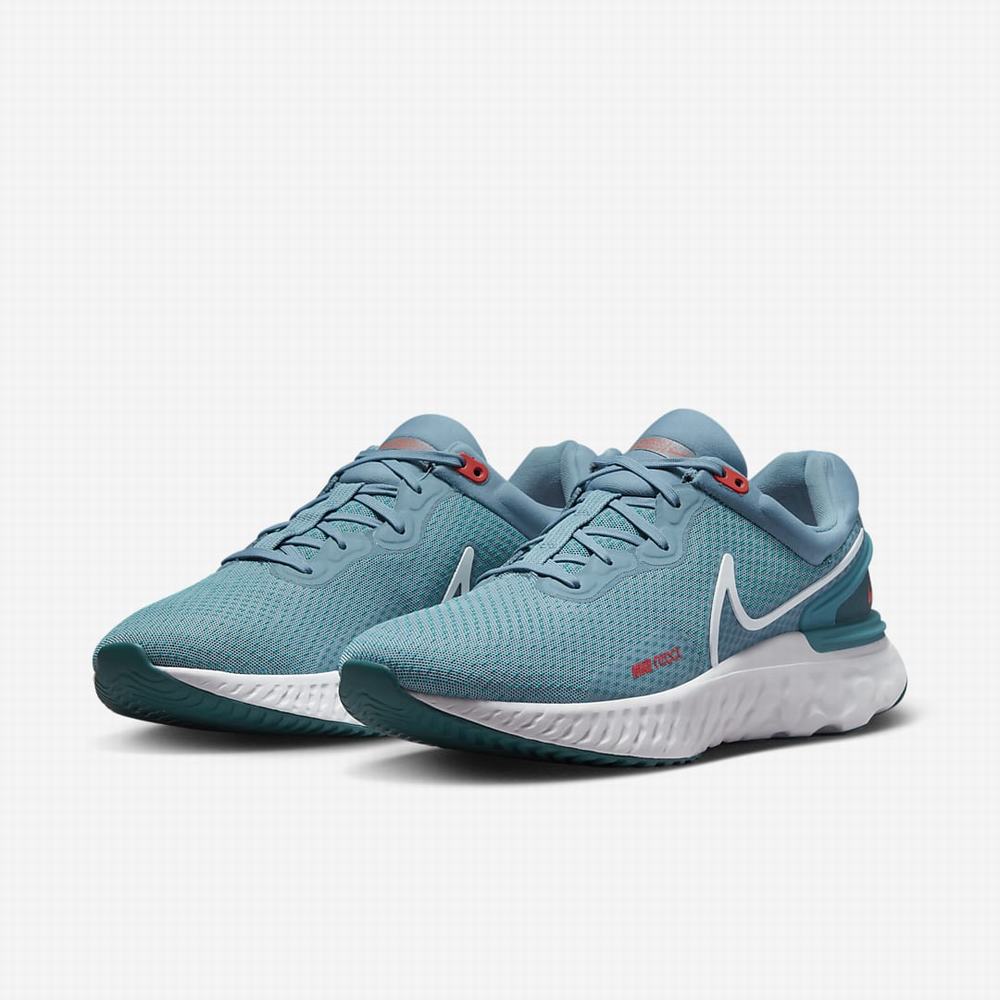 Bezecke Topanky Nike React Miler 3 Panske Modre Zelene | SK964013