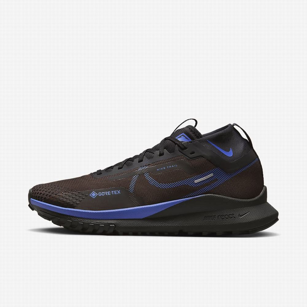 Bezecke Topanky Nike React Pegasus Trail 4 GORE-TEX Panske Hnede Čierne Zlate Modre | SK634297