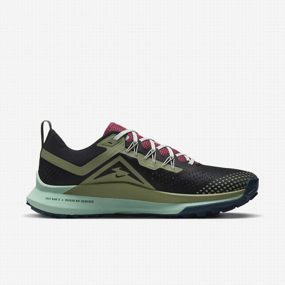 Bezecke Topanky Nike React Pegasus Trail 4 Panske Čierne Mätové | SK738591