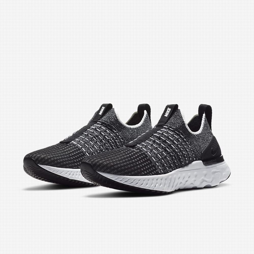 Bezecke Topanky Nike React Phantom Run Flyknit 2 Damske Čierne Biele | SK143860