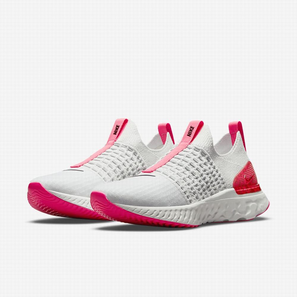 Bezecke Topanky Nike React Phantom Run Flyknit 2 Damske Platina Ruzove Červené Čierne | SK560492