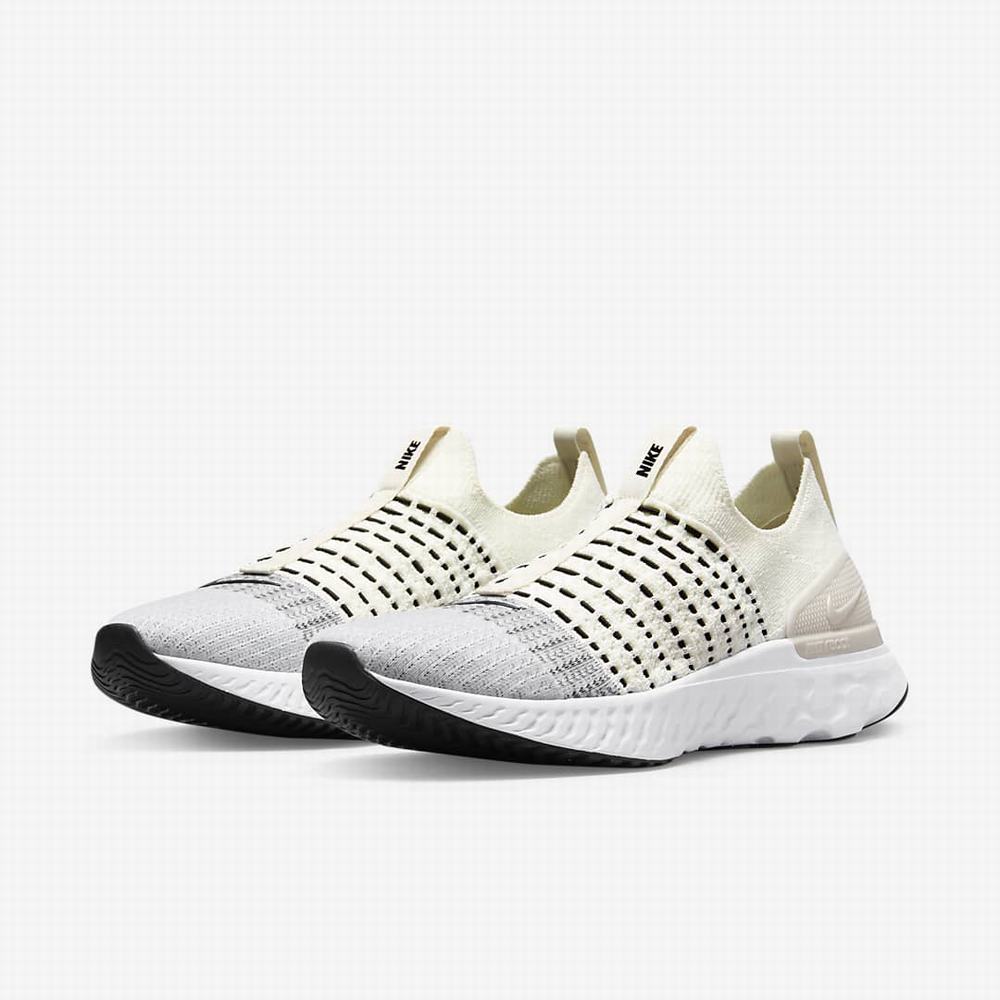 Bezecke Topanky Nike React Phantom Run Flyknit 2 Panske Béžové Biele Čierne | SK701945