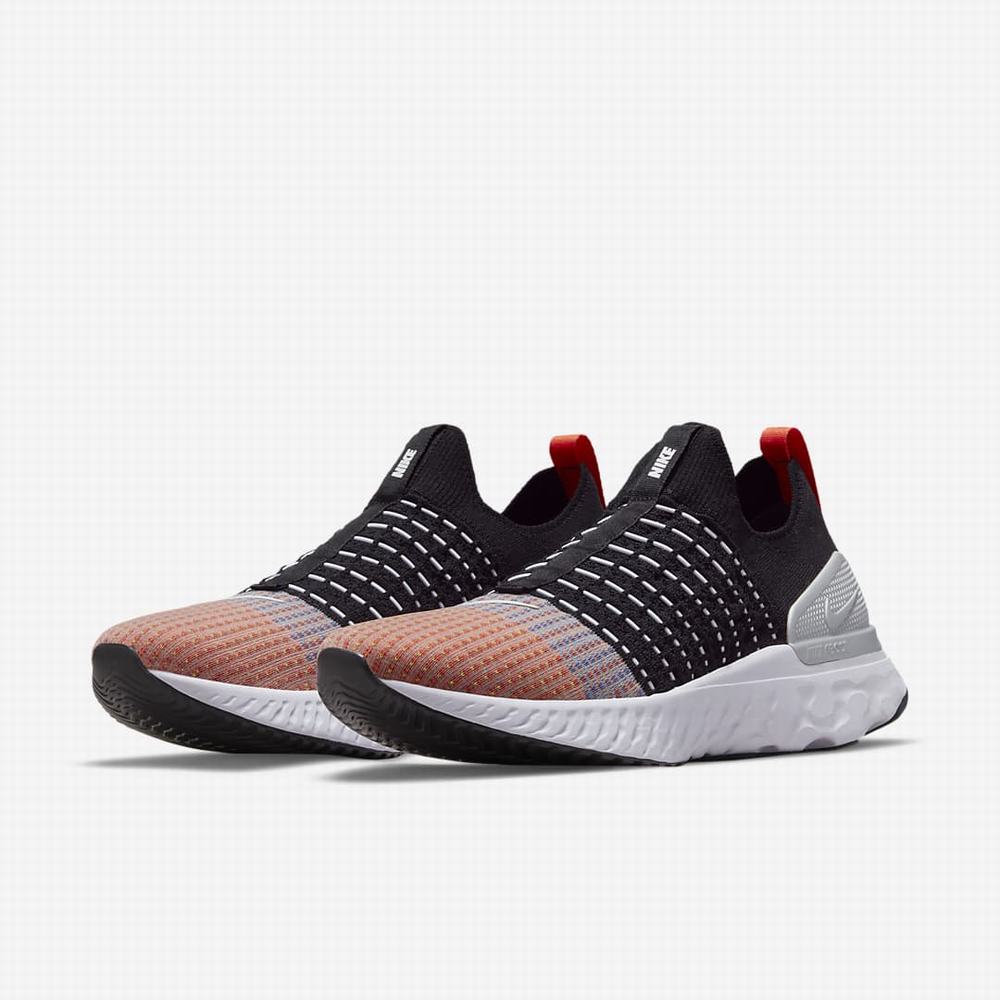 Bezecke Topanky Nike React Phantom Run Flyknit 2 Panske Čierne Oranžové Zelene Biele | SK706438