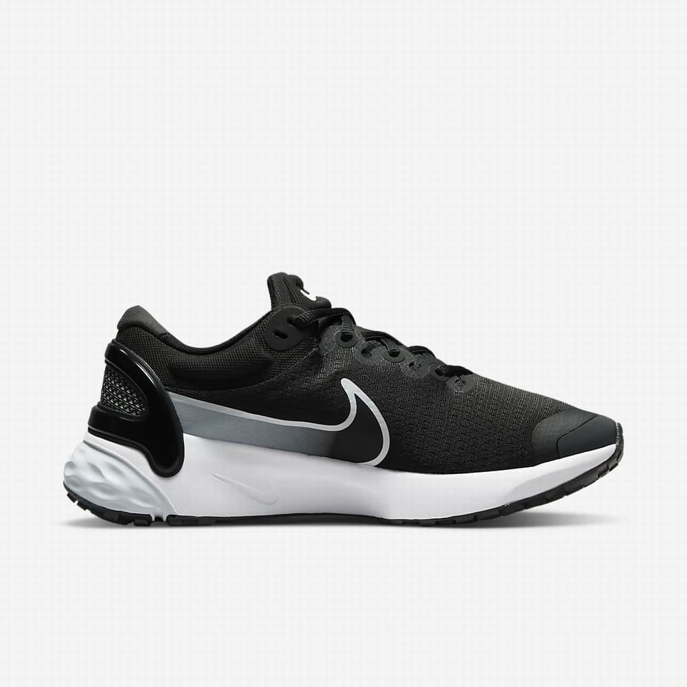 Bezecke Topanky Nike Renew Run 3 Damske Čierne Platina Tmavo Siva Biele | SK581294