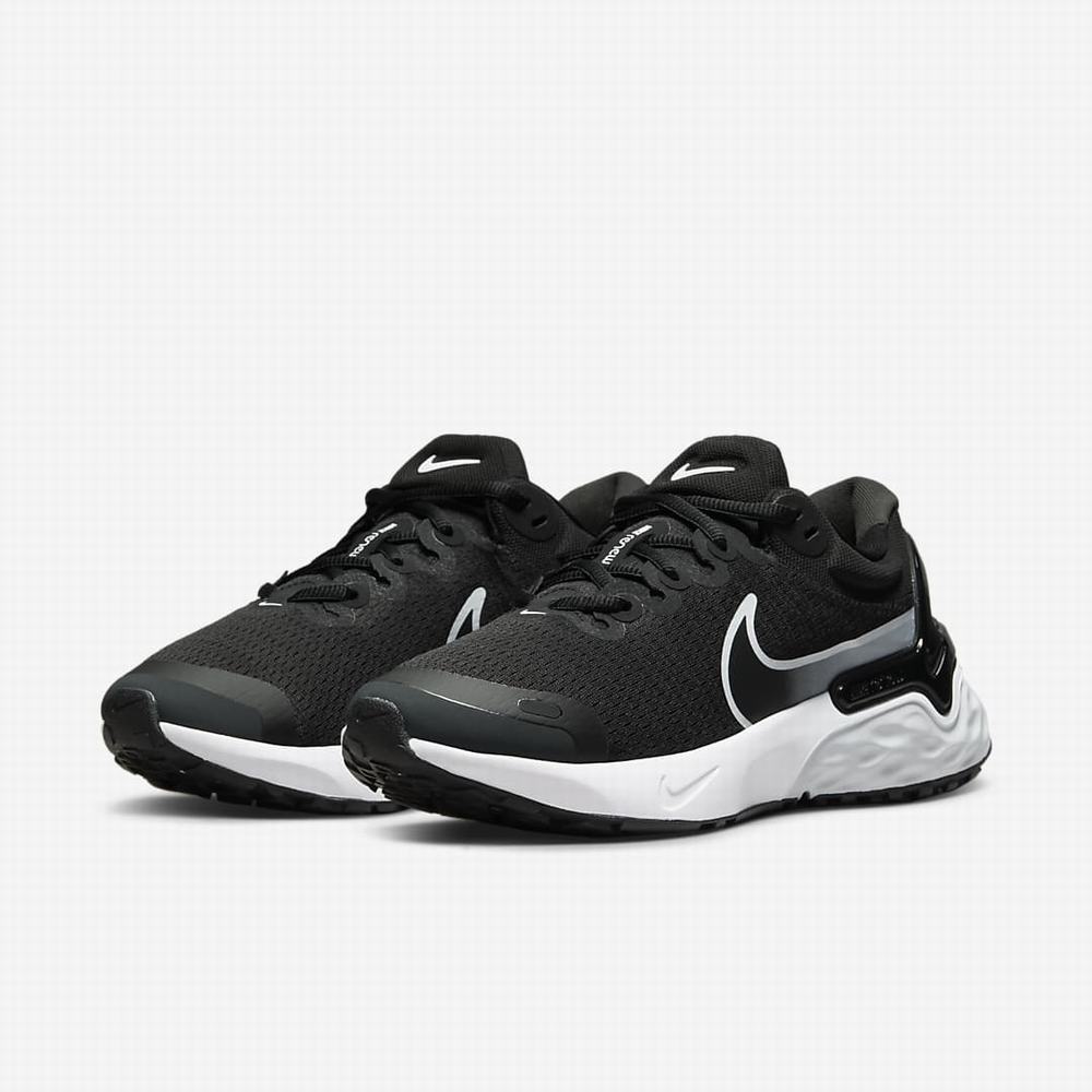 Bezecke Topanky Nike Renew Run 3 Damske Čierne Platina Tmavo Siva Biele | SK581294