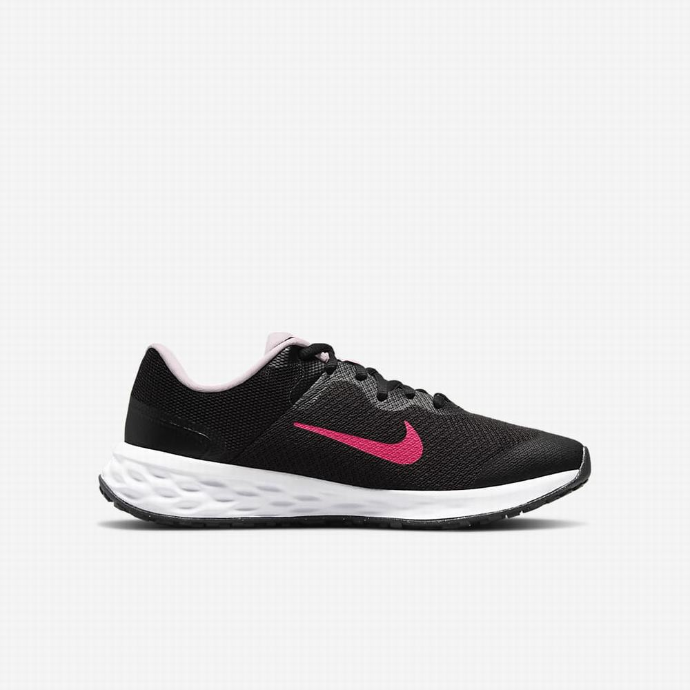 Bezecke Topanky Nike Revolution 6 Detske Čierne Ruzove | SK306147