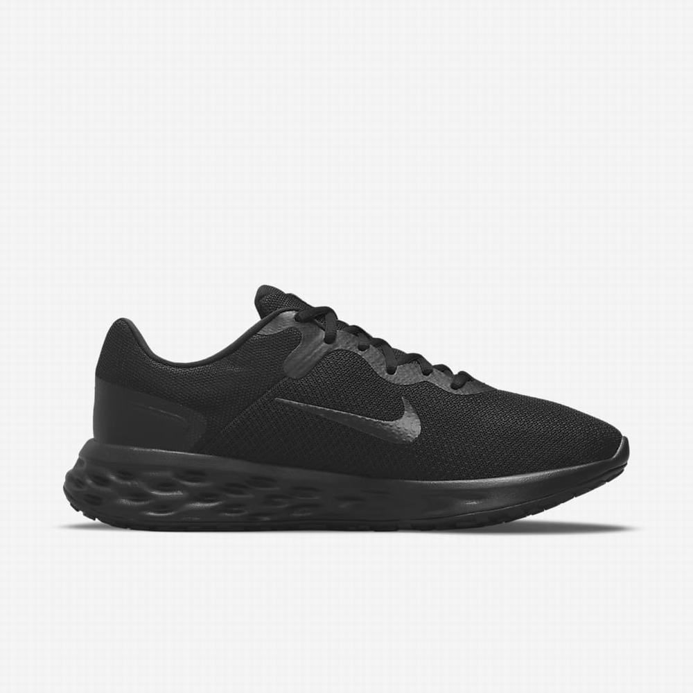 Bezecke Topanky Nike Revolution 6 (Extra Wide) Panske Čierne Tmavo Siva Čierne | SK741935