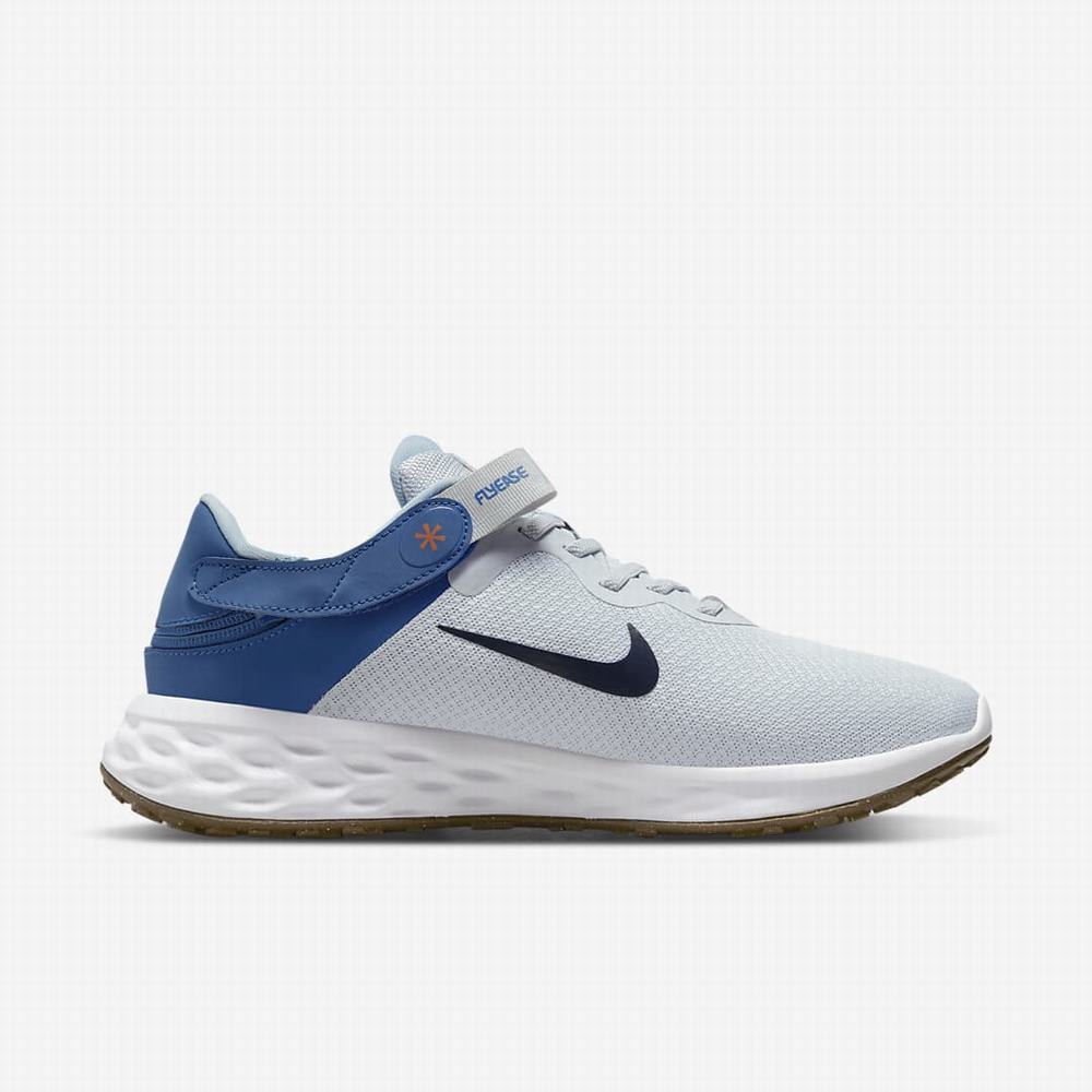 Bezecke Topanky Nike Revolution 6 FlyEase Next Nature (Extra Wide) Panske Platina Tmavo Modre Modre | SK782390