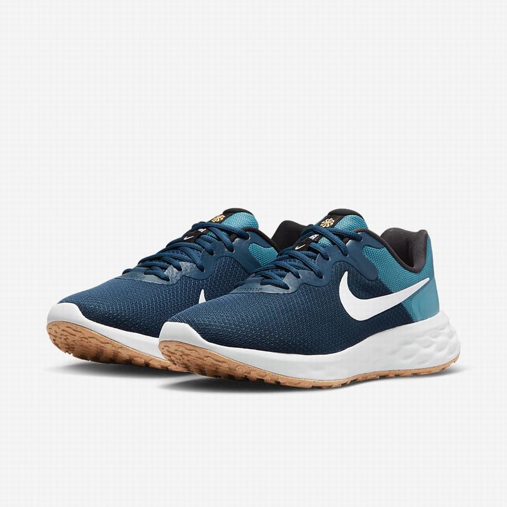 Bezecke Topanky Nike Revolution 6 Next Nature Panske Modre Čierne Biele | SK372694