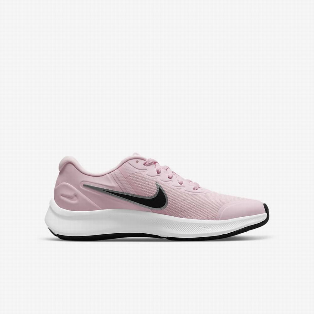 Bezecke Topanky Nike Star Runner 3 Detske Ruzove Čierne | SK458371