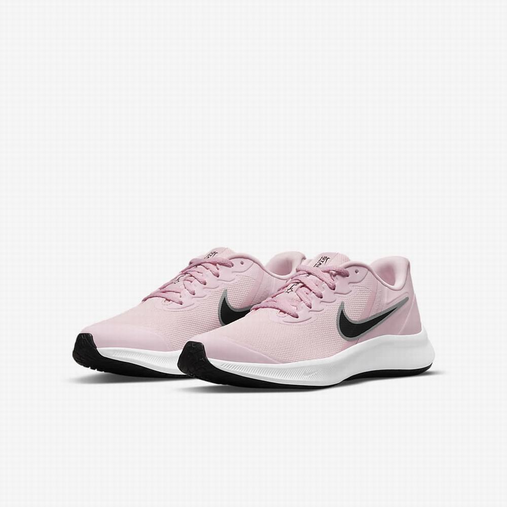 Bezecke Topanky Nike Star Runner 3 Detske Ruzove Čierne | SK458371