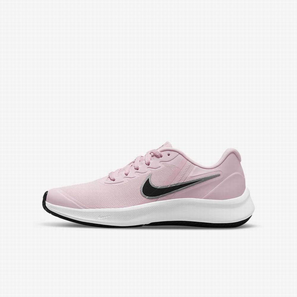 Bezecke Topanky Nike Star Runner 3 Detske Ruzove Čierne | SK458371