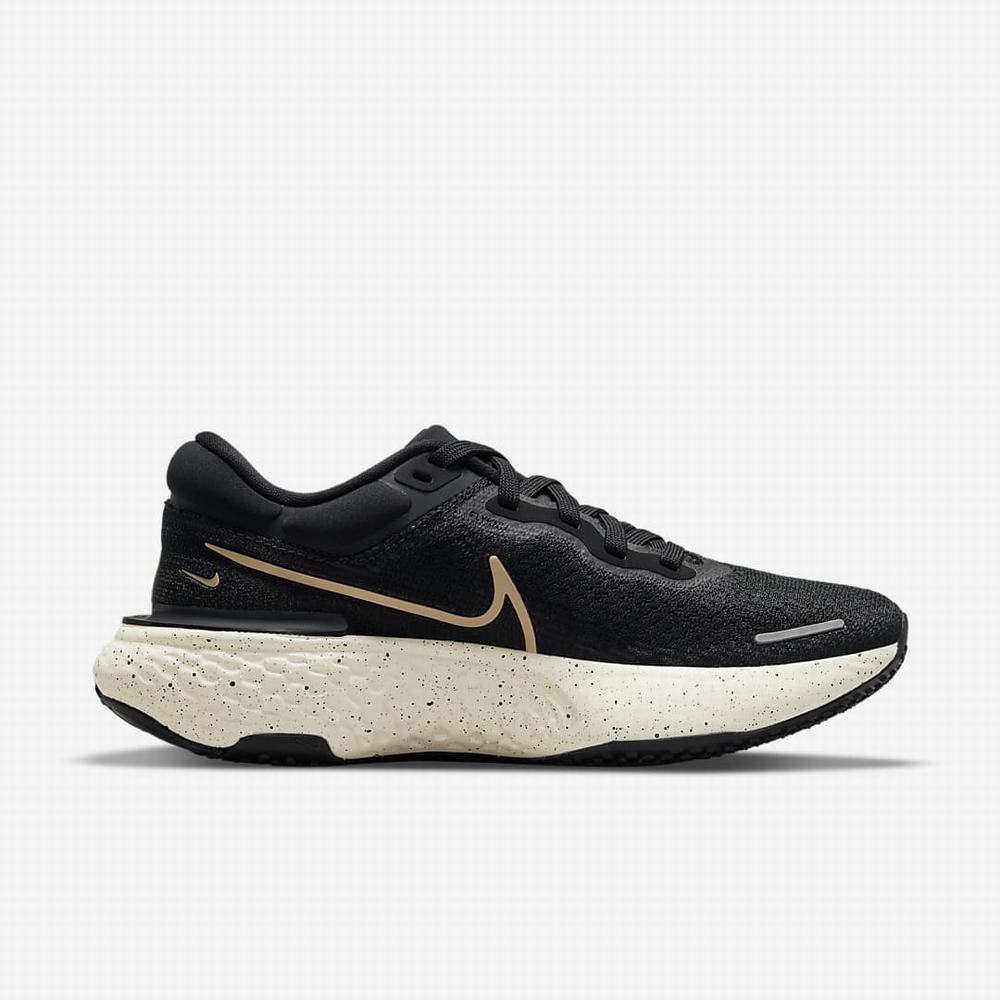 Bezecke Topanky Nike ZoomX Invincible Run Flyknit Damske Čierne Metal Zlate | SK170945