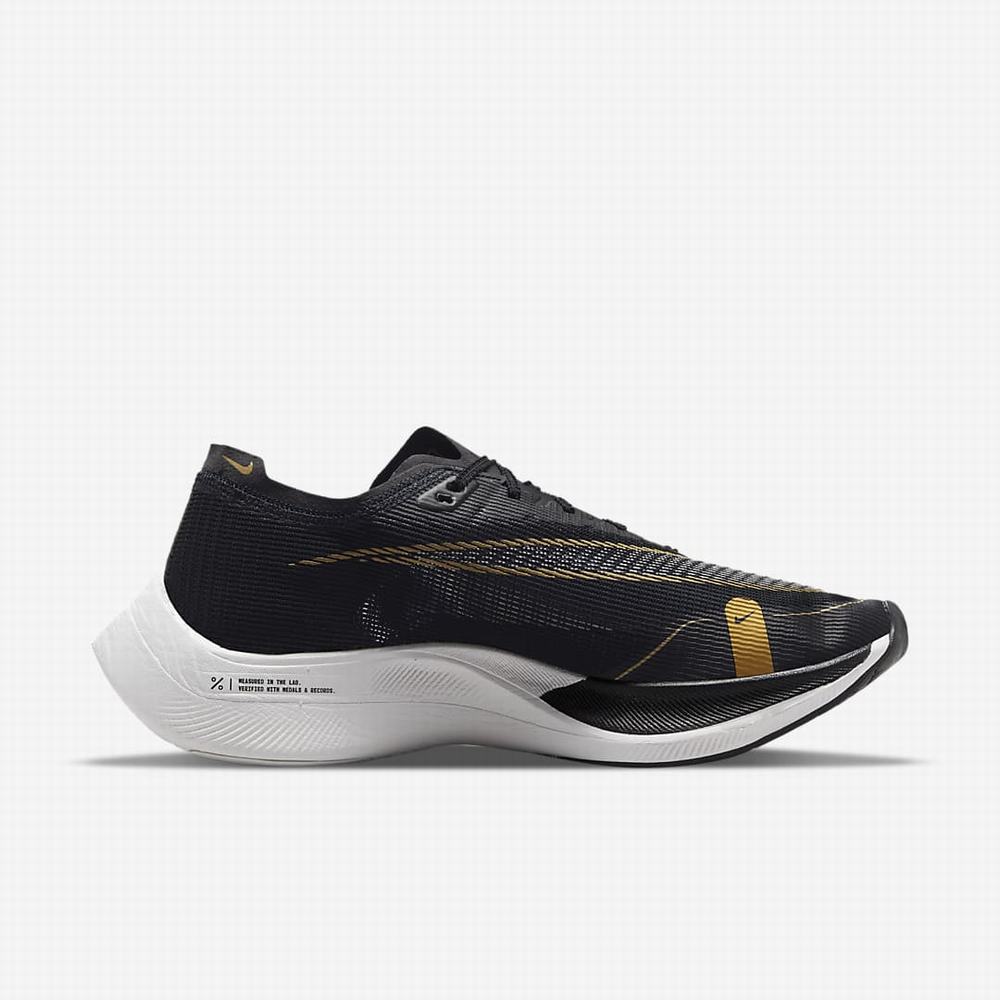 Bezecke Topanky Nike ZoomX Vaporfly NEXT% 2 Panske Čierne Metal Zlate Biele | SK046759