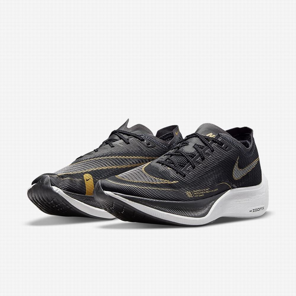 Bezecke Topanky Nike ZoomX Vaporfly NEXT% 2 Panske Čierne Metal Zlate Biele | SK046759