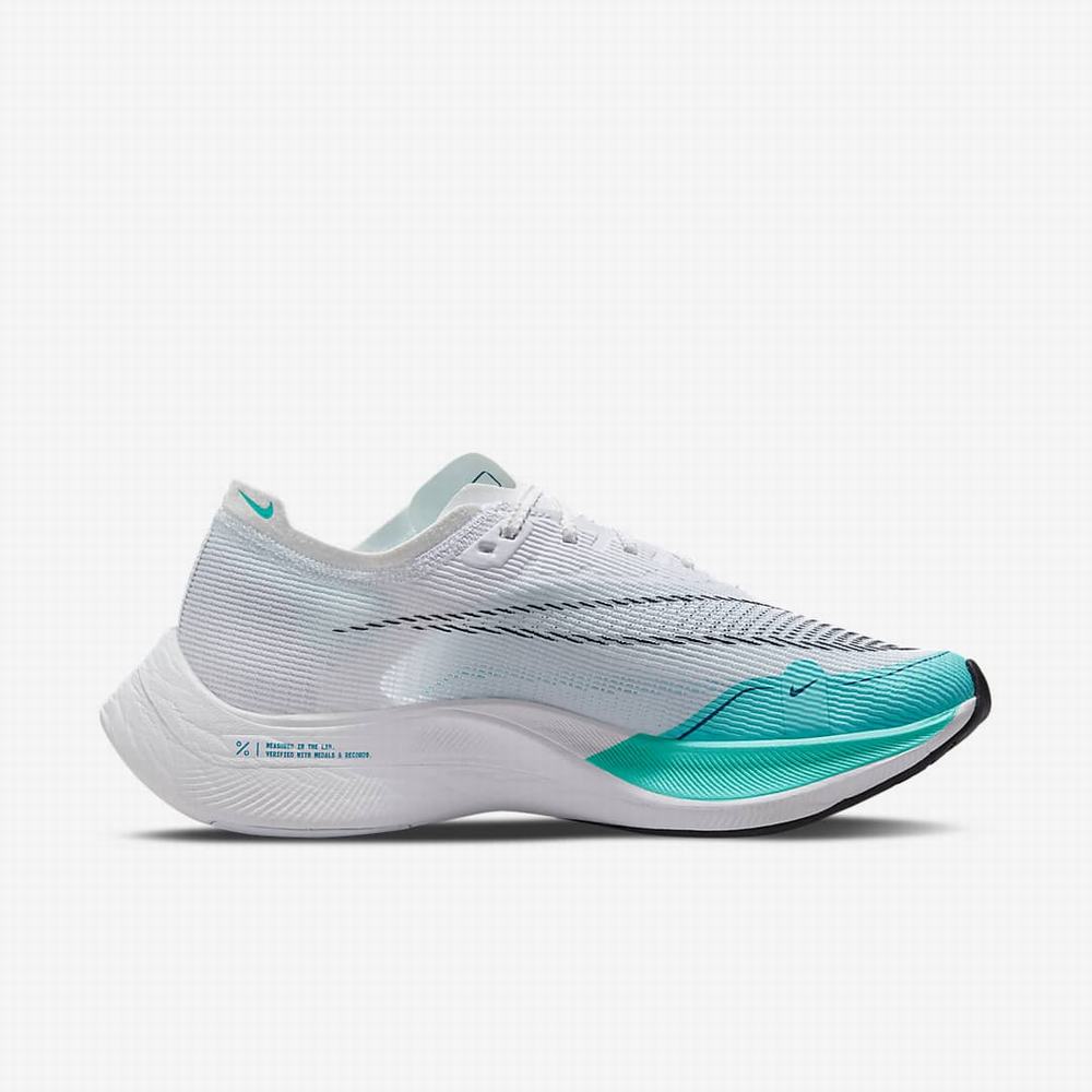 Bezecke Topanky Nike ZoomX Vaporfly NEXT% 2 Damske Biele Zelene Modre Svetlomodrá Tyrkysové Čierne | SK360291