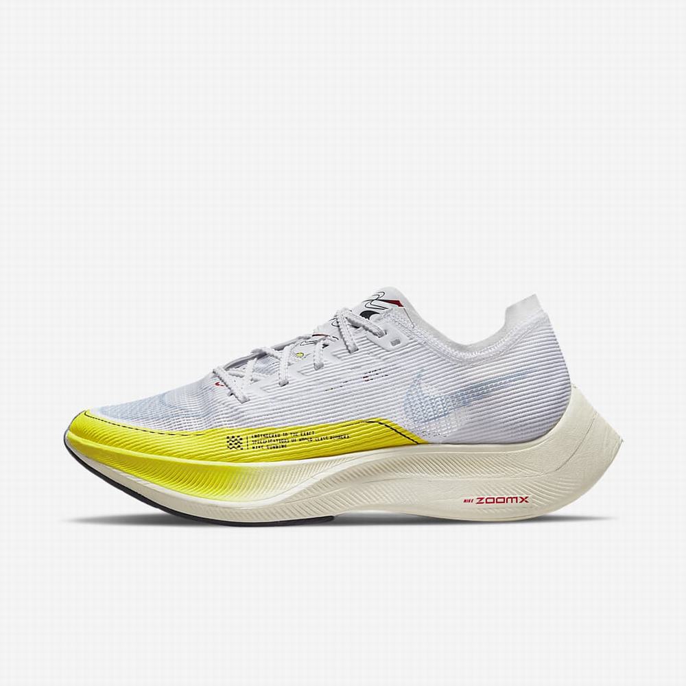 Bezecke Topanky Nike ZoomX Vaporfly NEXT% 2 Damske Biele Žlté Modre | SK709186