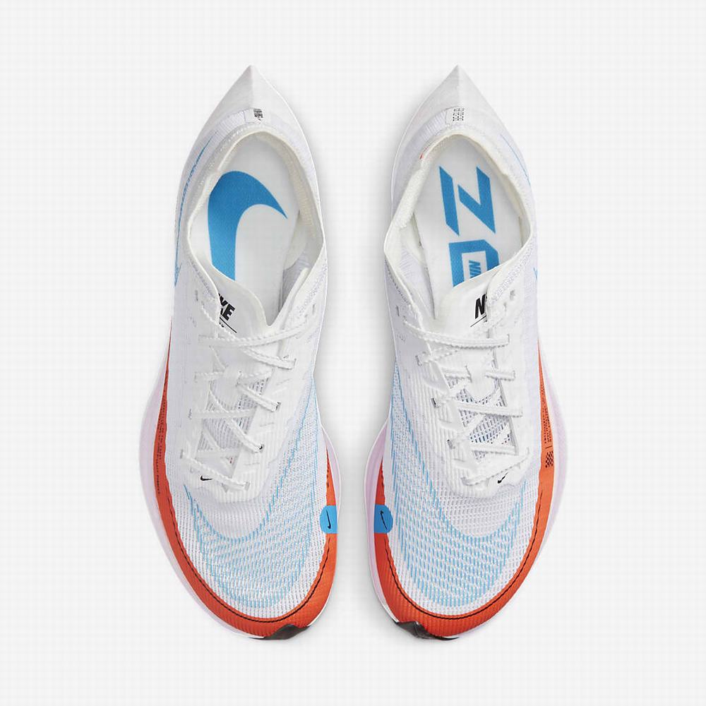 Bezecke Topanky Nike ZoomX Vaporfly NEXT% 2 Damske Biele Oranžové Modre | SK981356