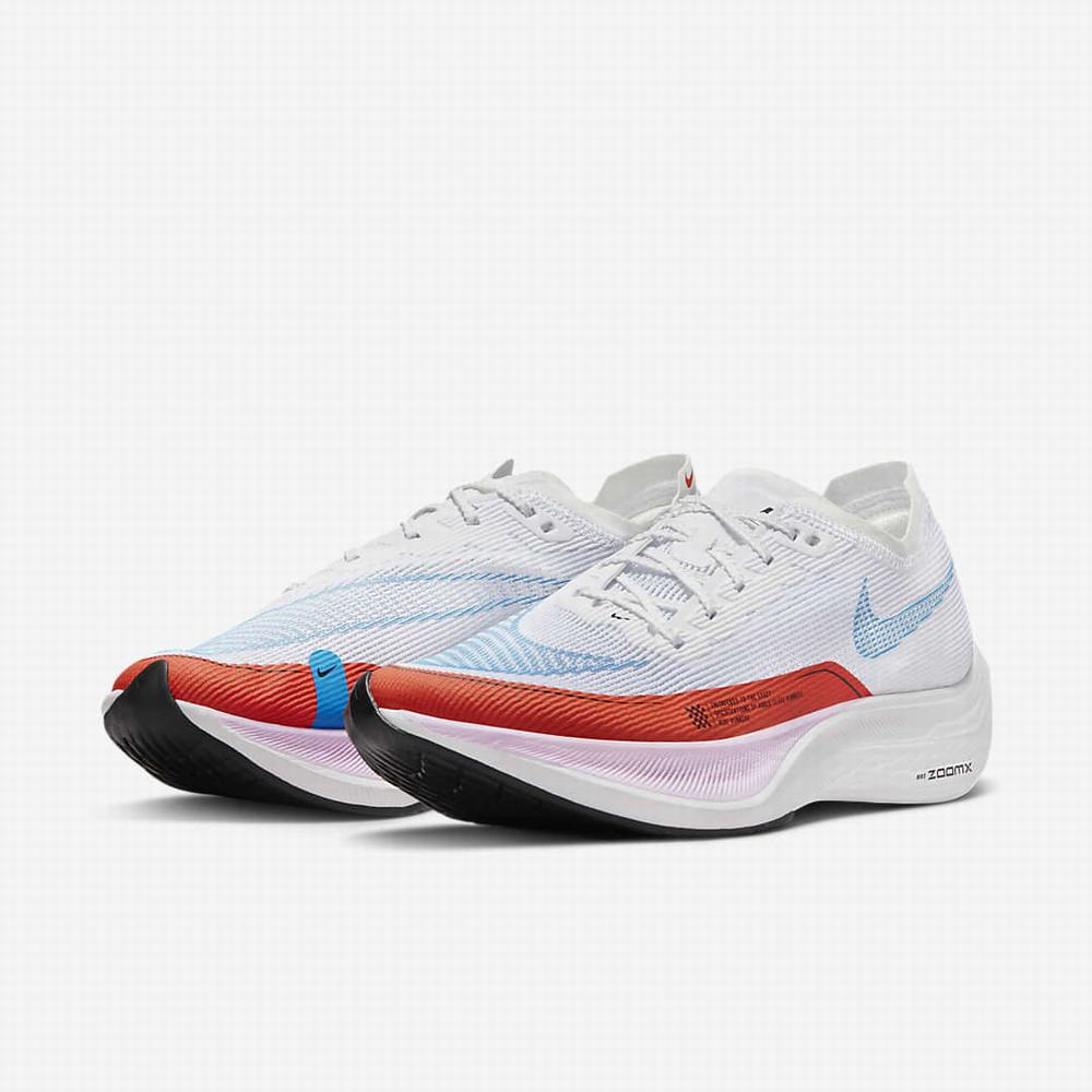 Bezecke Topanky Nike ZoomX Vaporfly NEXT% 2 Damske Biele Oranžové Modre | SK981356