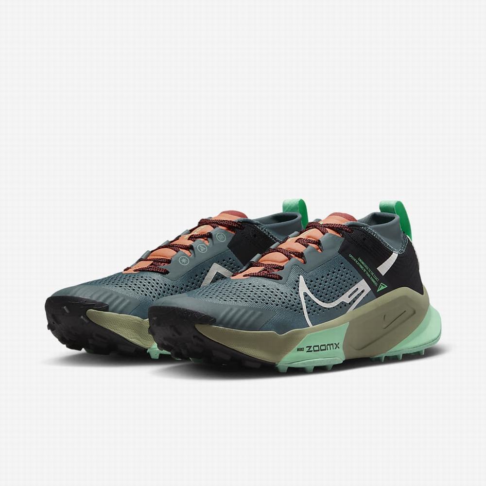 Bezecke Topanky Nike ZoomX Zegama Panske Čierne Zelene | SK052486