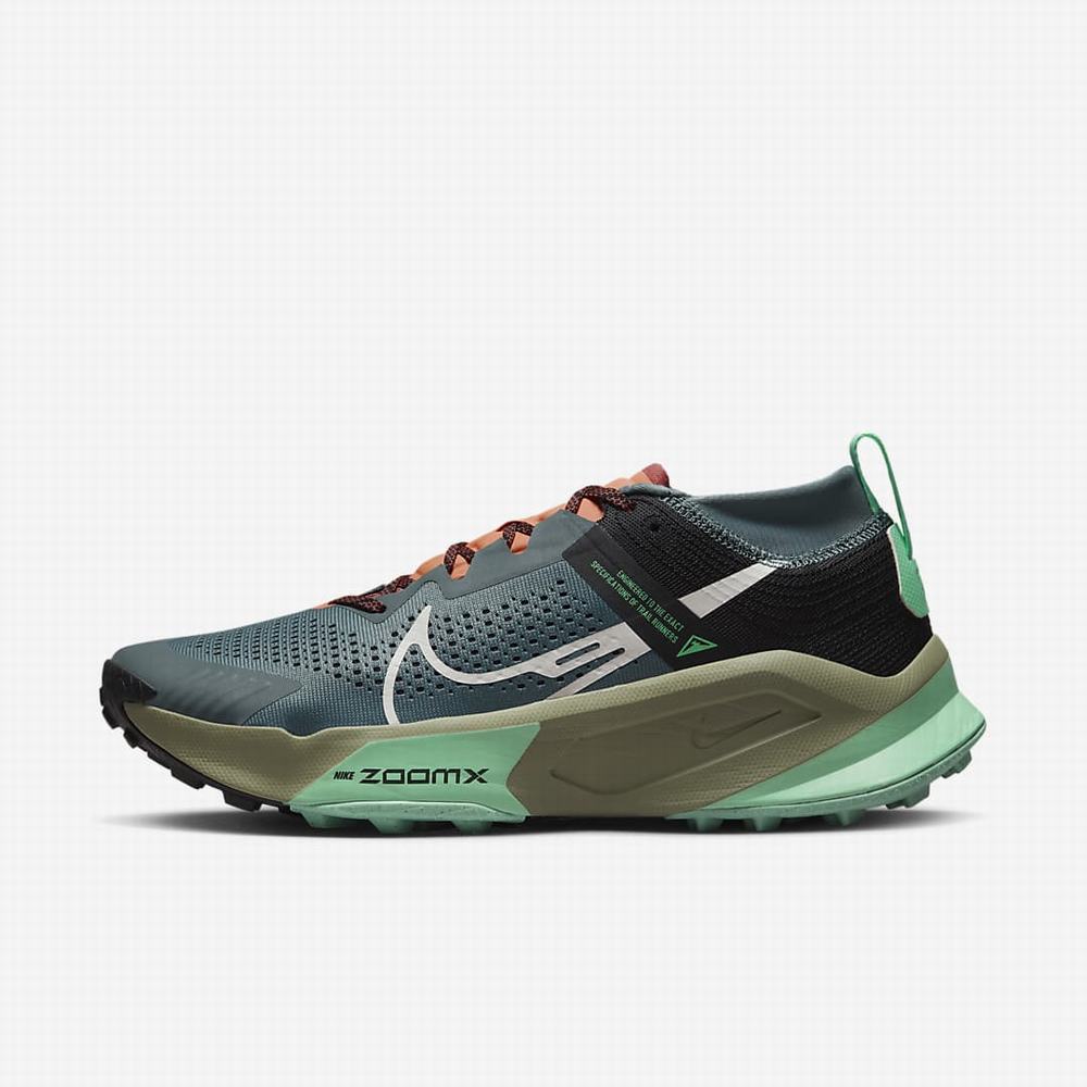 Bezecke Topanky Nike ZoomX Zegama Panske Čierne Zelene | SK052486