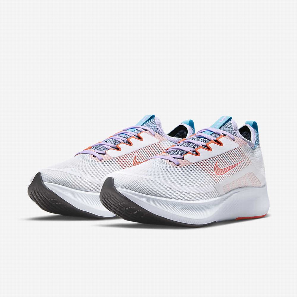 Bezecke Topanky Nike Zoom Fly 4 Damske Biele Modre Oranžové | SK692138