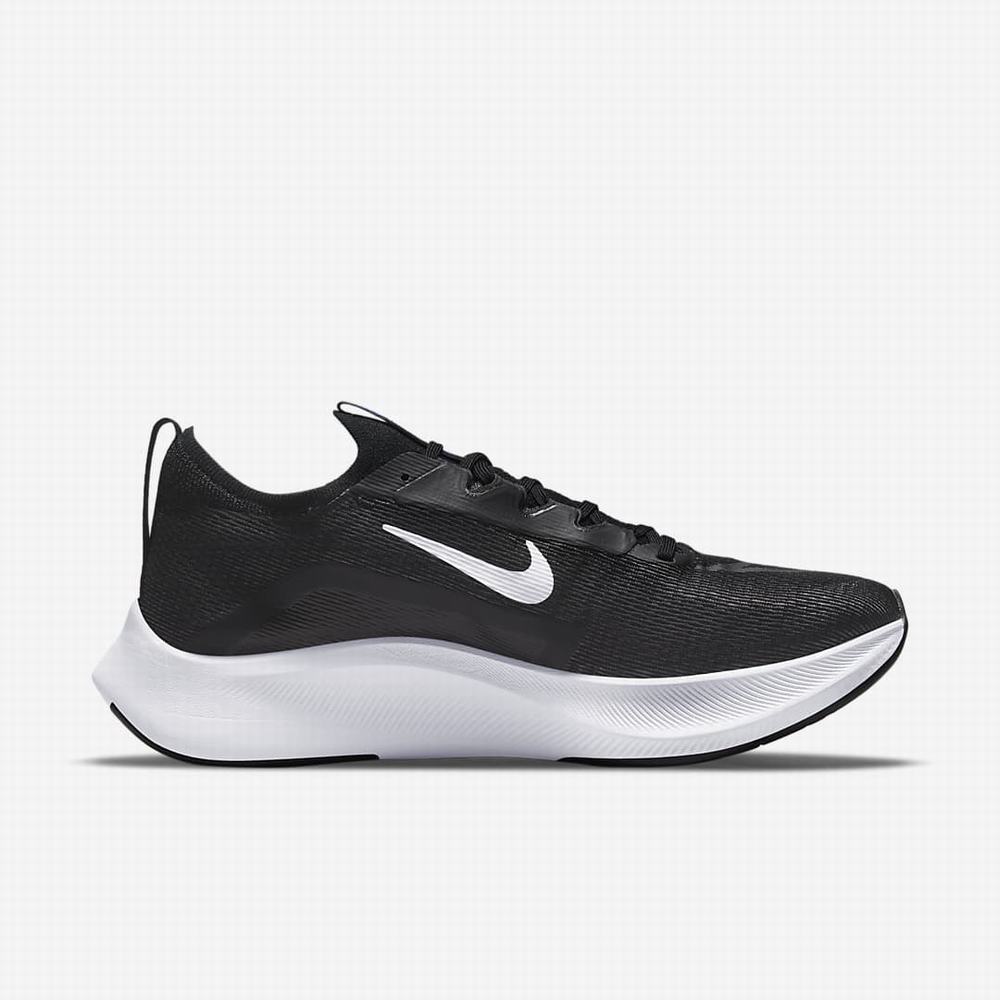 Bezecke Topanky Nike Zoom Fly 4 Panske Čierne Tmavo Siva Modre Biele | SK931628