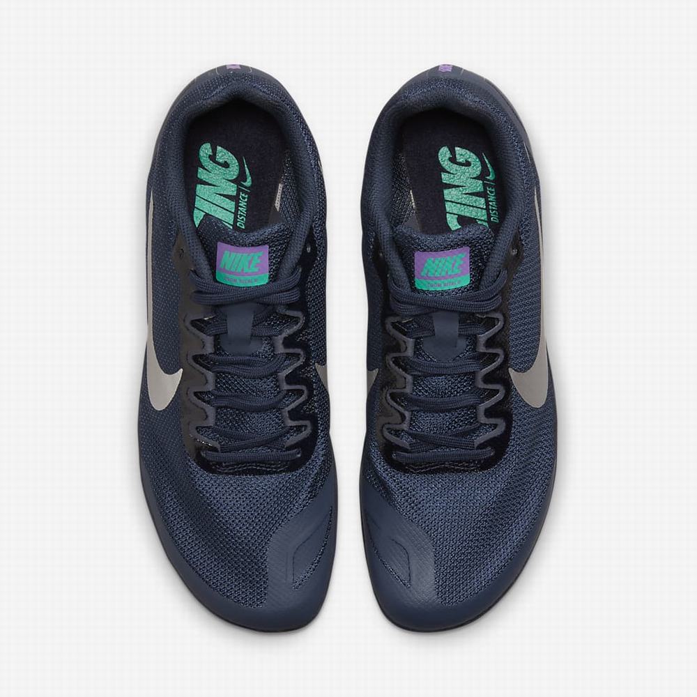 Bezecke Topanky Nike Zoom Rival D 10 Panske Obsidian Tyrkysové Metal Strieborne | SK643208