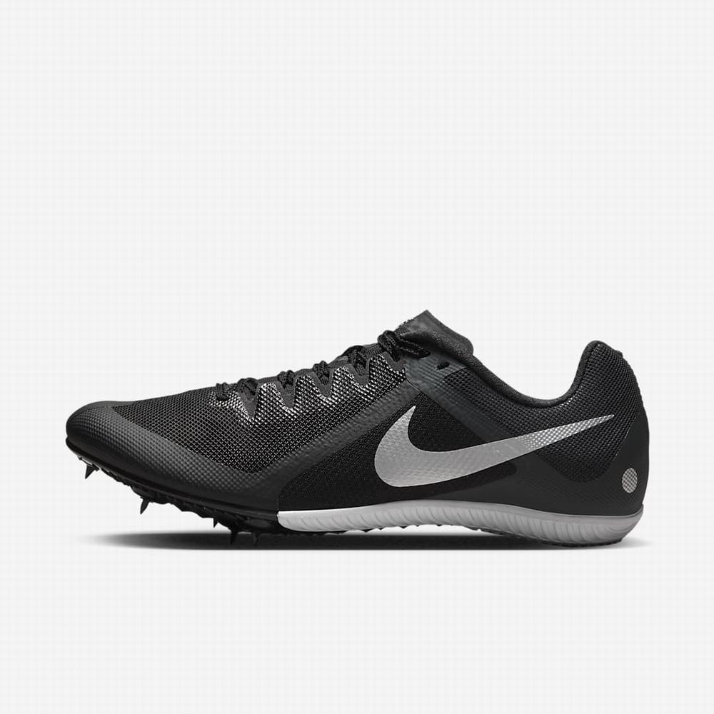 Bezecke Topanky Nike Zoom Rival Panske Čierne Svetlo Siva Tmavo Siva Metal Strieborne | SK465903