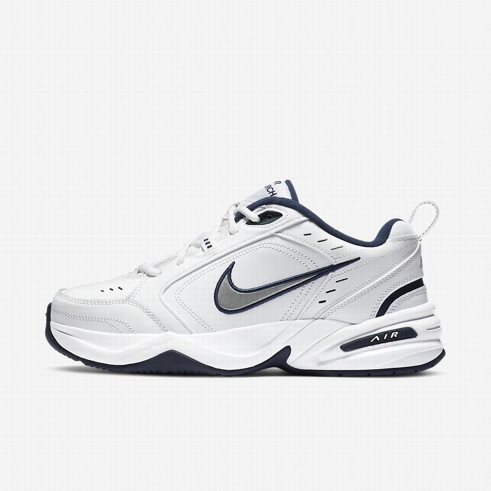 Botasky Nike Air Monarch IV Panske Biele Metal Strieborne | SK136572