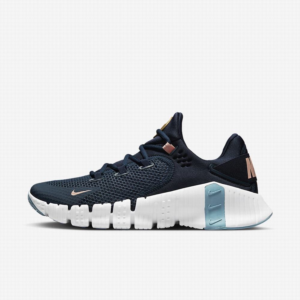 Botasky Nike Free Metcon 4 Panske Námornícka Modrá Obsidian Oranžové | SK018546